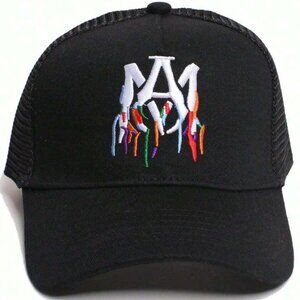 AMIRI Black Drip M.A. Trucker Hat